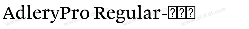 AdleryPro Regular字体转换